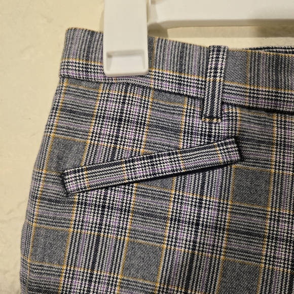 GAP Glen Plaid Ankle Pants Glen Check Cropped Bottoms Casual Retro Pinup Size 0 - Picture 16 of 17